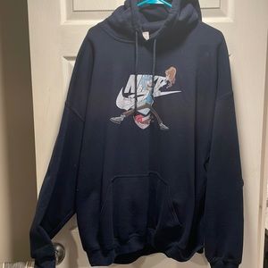 Navy blue Nike hooded sweatshirt